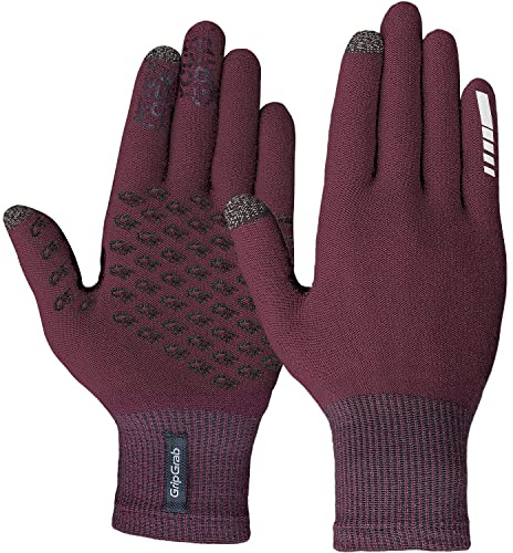 GripGrab Guanti Ciclismo Primavera 2 Merino Primavera-Autunno Leggeri e Traspiranti Guanti Invernali Ciclismo su Strada MTB