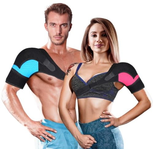 Occtingkind Verstellbar Schulterbandage aus Atmungsaktivem Neopren für Stabilität und Schmerzlinderung für Herren und Frauen,Schmerzen bei Schulterverletzungen