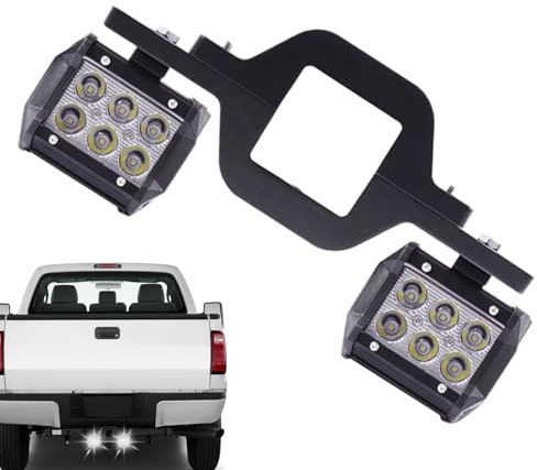 Zankie Fari Supplementari - Luci LED Retromarcia Barra per Auto,Barre Led Faretti Impermeabili Con Attacco Rimorchio Antipolvere Auto