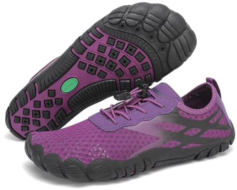 SAGUARO Water Shoes for Women Quick-Dry Hiking Barefoot Shoes for Beach Swim River Pool Lake Kayaking Surfin 8 Purple