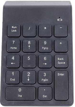 Clavier Numérique sans Fil BT5.0 à 18 Touches, Réponse Rapide de Haute Précision pour Ordinateur de Bureau, alimenté par Batterie – pour Les Comptables du Personnel Financier