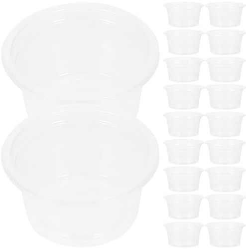 Toddmomy Cuenco Transparente para Reptiles 20 Piezas, Resistente al Desgaste, Tamaño Pequeño, para Agua y Comida en Terrarios, Cuenco de Uso Diario para Lagartos, Geckos y Mascotas