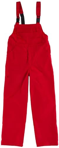 Work Team Peto de niño, media espalda cubierta, un bolso de pecho y dos laterales, tirantes elasticos. NIÑO Rojo 16
