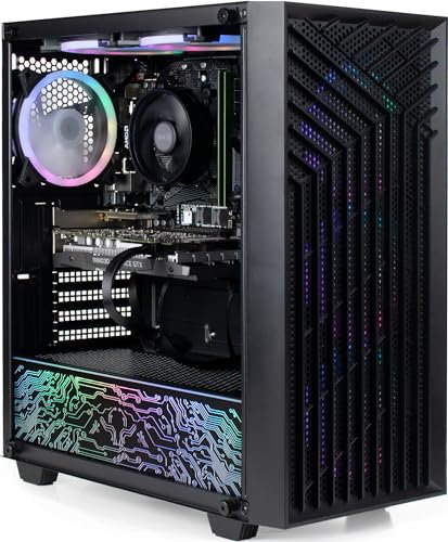 XUM Spartan Prebuilt Gaming PC: AMD Ryzen 5 5500, Nvidia Geforce GTX 1650 4GB, 16GB DDR4 RAM, 512GB NVMe SSD, 1TB HDD, 500W PSU 80+ Bronze, aRGB, WiFi 5, Windows 11 Home, Entry Level, Black Case