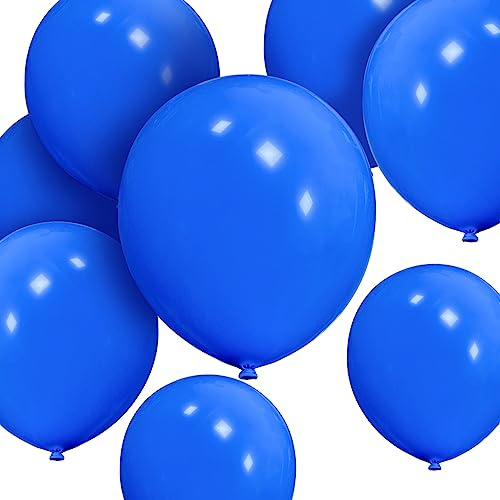 Royal Blue Balloons 50 pcs 12 Inch Matte Blue Balloon Dark Blue Latex Party Balloons for Balloon Arch Garland Decorations Birthday Wedding Baby Shower Decorations