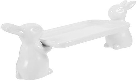 OFFSCH Plateau À Collations En Forme De Lapin Assiette Décorative Multi-usages Pour Desserts Bonbons Biscuits Apéritifs