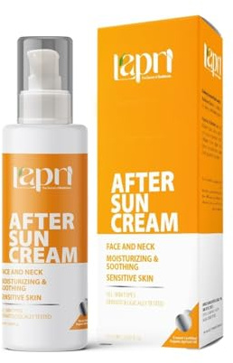 LAPRI After Sun Soin - Crème après-soleil hydratante et lotion - Apaise et rafraîchit après un bain de soleil - Pour le visage et le cou - Pour les peaux sensibles - 60 ml