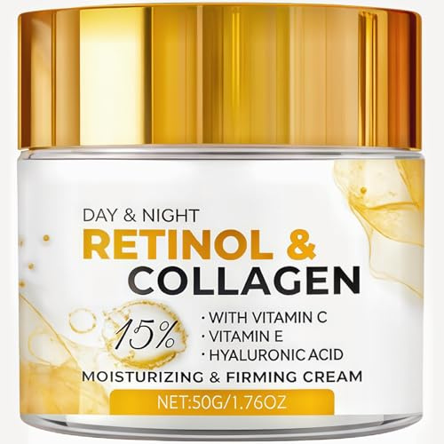 Retinol Cream for Face Anti Aging: Retinol Face Neck Wrinkle Cream with Collagen Hyaluronic Acid - Night Moisturizer for Men Women - Anti Aging Facial Skin Care Gifts for Mom Dad Sister