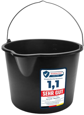 Garronda Pack 3 Cubos de Obra 20 L con Pico Vertedor GD-0168 Negro
