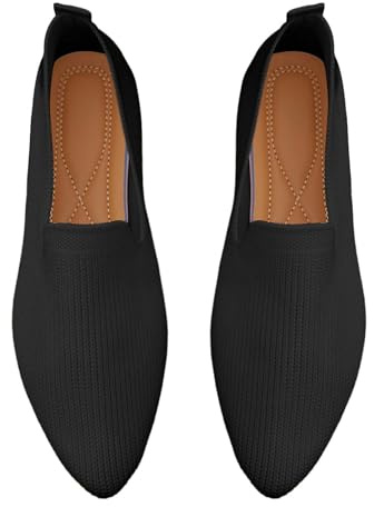 Damskor, eleganta, platta, fritidsskor utan snörning, nät, promenadskor, andas, slip-skor, lediga vandringsskor, platta halvskor, bekväma tygskor, lätta barfotaskor