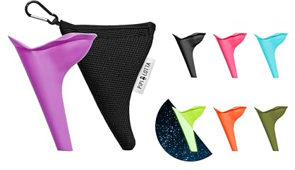 PiPiLOTTA® Frauenurinal für Unterwegs | Pinkelhilfe im Stehen für Festival, Camping, Reisen mit Schutzhülle | Wiederverwendbare Urinella | Urinal für Frauen (Violett)