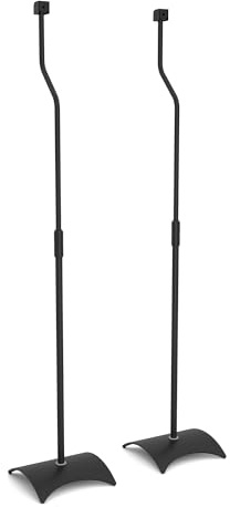 AVF Surround Sound Speaker Stands - Pair Of Universal Speaker Stands - Slimline Black Design With Curved Metal Base - Compatible With Most Speaker Brands - Fixings & Instructions Included