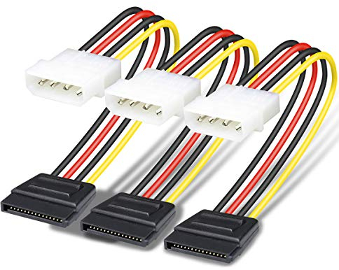 BENFEI 4 Pin Molex to SATA Power Cable (SATA to Molex) - 25cm