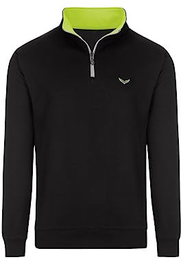 Trigema Herren Sweatshirt mit Kragen und Reißverschluss