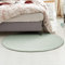 Teppich Wölkchen Fell Rund, Fellteppich Rund, Kunstfell Teppich Waschbar, Hasenfell, Kaninchenfell - Flauschiger Teppich Wohnzimmer, Bettvorleger Schlafzimmer - Grün - Rund 200cm
