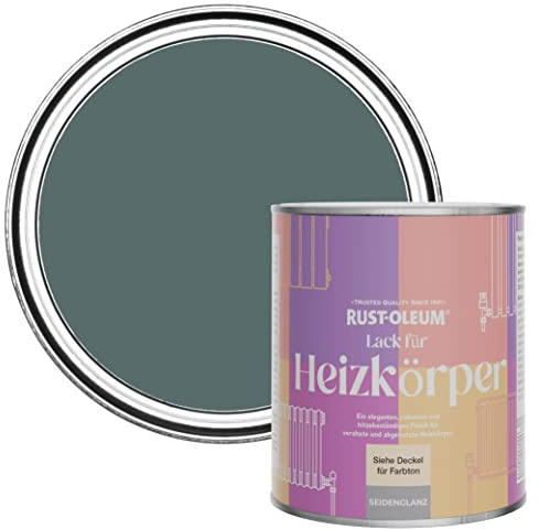 Rust-Oleum Green Heat Resistant Radiator Paint in Satin Finish - Deep Sea 750ml
