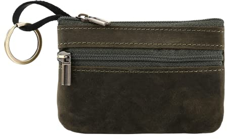 Portamonete da uomo in pelle, portamonete, portachiavi, porta denaro, custodia per chiavi, custodia in pelle, custodia per soldi, regali per uomini, 4.33x2.95x0.39, Sacchetto della moneta