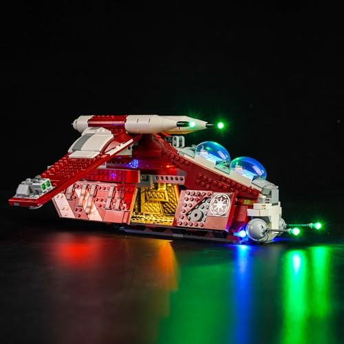 LocoLee Licht Kompatibel mit Lego Gunship der Coruscant-Wachen, Led Beleuchtungs Compatible with Lego 75354 Star Wars Coruscant Guard Gunship - Nur Lichter Set, Kein Modell (Standard Version)