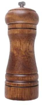 Rubberwood Manual Mill Salt Pepper Grinder, Coarseness Adjustable Peppermill for Kitchen (S)