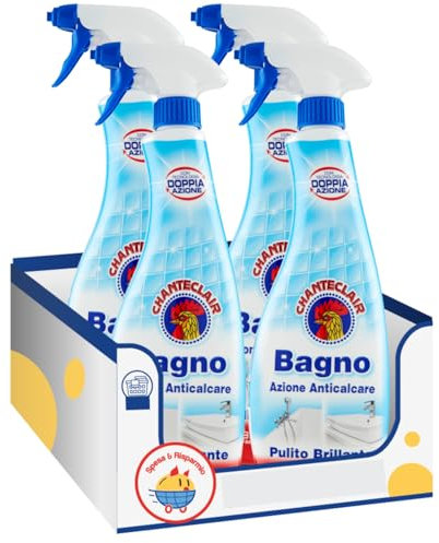 Anticalcare Bagno ML.625 – Pulizia Profonda per Lavandini, Docce, Piastrelle – Variazioni 4/8/12 Pezzi (4)