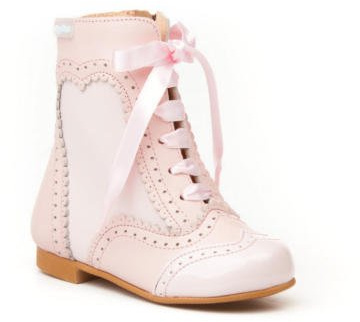 Botas Pascualas Charol-Napa para Niñas Todo Piel mod.1000. Calzado Infantil Made in Spain, Garantia de Calidad. (25, Rosa)