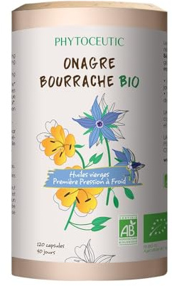 Phytoceutic Huile Duo Onagre/Bourrache Bio 120 Capsules 120 Unités