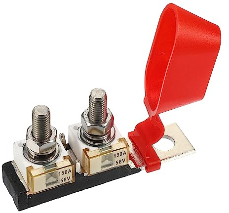 A ABSOPRO 150A MRBF Terminal Fusible Bloque Kit, Negro, 1 Juego | Plateado, Plástico, Metal, Automóviles, Barcos, RV, 58V, 88x47x20mm Soporte, 23x20x12mm Fusible, A Prueba De Polvo