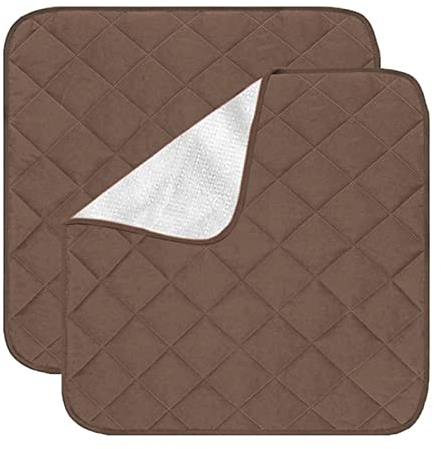 2 Stück Waschbare Inkontinenz Stuhlauflage wasserdichte Saugfähige Inkontinenzunterlage für Erwachsene Sofa Bettauflagen 55x53 cm