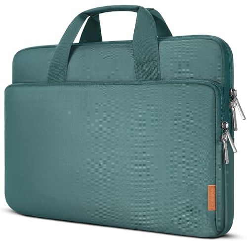 DOMISO Funda para Portatil Ordenador 15.6 Pulgadas,MacBook Pro M4 M3 M2 2025/Pro MAX,Protección Bolsa para 15-16 Pulgadas Lenovo,HP,DELL,ASUS Chromebook,Laptop PC Case Sleeve con Asa,Verde