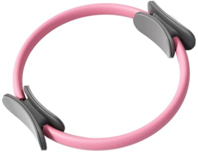 Aymzbd Aros de Pilates, Kit Pilates en Casa, Anillo de Pilates para Entrenamiento, Fibra de Vidrio PP NBR, 30 Libras de Resistencia, Ideal para Yoga, Suelo Pélvico, Piernas y Abdomen, Rosa