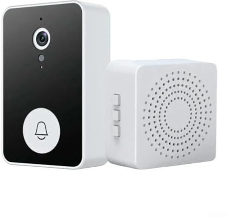 Citofono di sicurezza senza fili, Smart Home WiFi Videocitofono Videocitofono Videocamera per campanello ad anello, audio bidirezionale, monitor della porta, grandangolo a 170° (A)