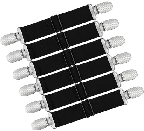 Szuoixe Adjustable Waist Cinch Clips,Pant Waist Tightener Pant Straps Elastic Belt Extender Loop Back Cinch Jeans Pants Dress
