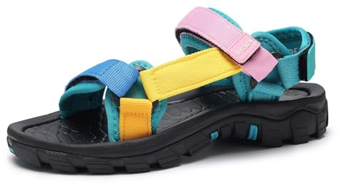 TcIFE Women's Walking Hiking Sandals Outdoor Sports Lightweight Beach Shoes | Soft Cushioned Sole, Lightweight Breathable Mesh Upper, Non-slip Grip, Comfortable Walking Fit for Summer Beach Hiking