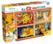 Lisciani - Puzzle Disney KÖNIG DER LÖWEN Maxifloor - 4x48 Teile - Doppelseitig für Kinder ab 4 Jahren - Rückseite mit Ausmalszenen - Format 35x25 cm - Kreatives Spiel - Geschenkidee zum Geburtstag