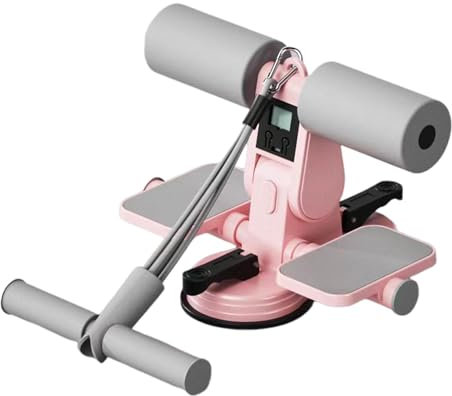 Sit-Up-Assistentgerät – Bauchmuskeltrainer mit Saugnäpfen und Zugseil | Heim-Fitnessgerät mit Zählfunktion für Bauchmuskeln, Arme, Rumpftraining, Krafttraining, Bodenübungsgerät