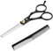 LOPHE Forbici da Parrucchiere, 2Pcs 5,7 Pollici Kit Forbici per Capelli, Forbici Sfoltire & Pettine Capelli, Kit Barbiere per Taglio di Capelli da Fai da te/Casa/Barbiere