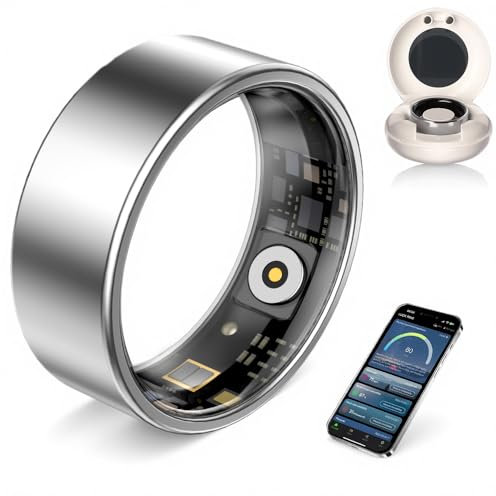 UouNeaCo AI Smart Ring for Women Men - Sleep Tracker Ring with Heart Rate,Blood Oxygen,10ATM Waterproof Fitness Ring,Step Counter & GPS Activity Fitness Tracker,7-Day Battery for iOS/Android