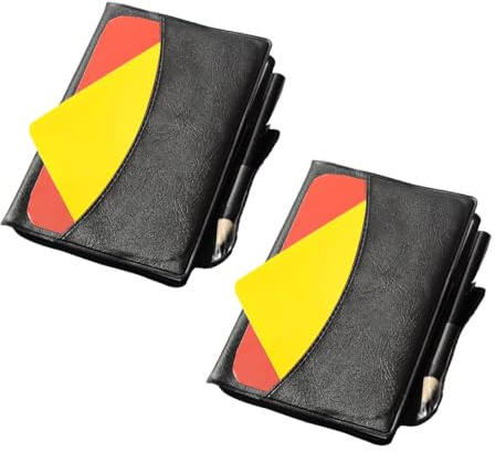 GOOHOCHY Kit Arbitro Professionale in PVC di Carte Arbitrali 2 Set Leggere e Pieghevoli per Uso a Bordo Partita