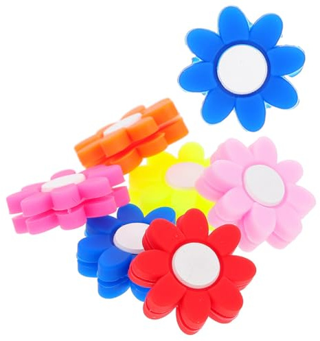 Abaodam Set 7 Pezzi Smorzatori di Vibrazioni per Racchette da Tennis in Silicone a Forma di Fiore, Piccolo Ammortizzatore Antivibrazione per Accessori Tennis, Adatto per Colore Casuale