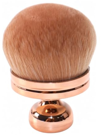 Grobo Stor makeupborste för kroppen, 74 mm bred Kabuki Foundationborste, för brun utan sol-lotion, applicering av solskyddsmedel (roséguld)