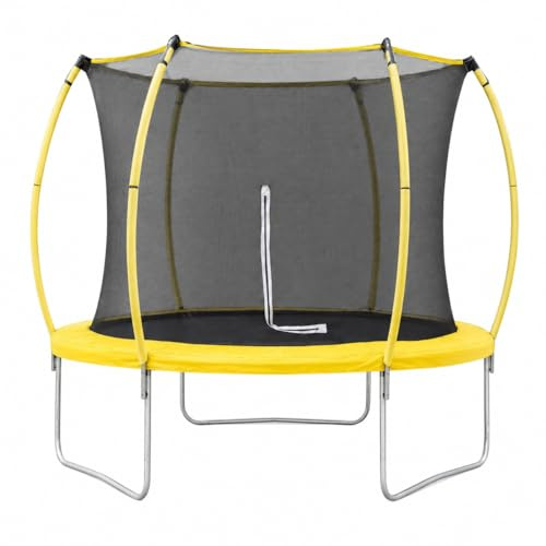 Cama elástica Oval ATAA 305 cm – Red Seguridad, Escalera, Varios niños, Amarilla