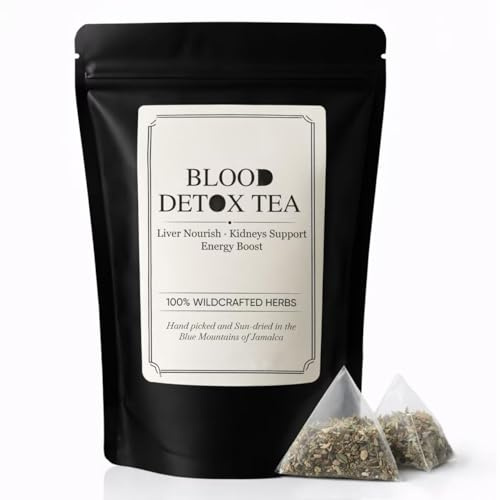 Té de desintoxicación de la sangre - Antioxidante, apoyo a los riñones - Aumento de energía - Fórmula tradicional de hierbas silvestres, sin cafeína