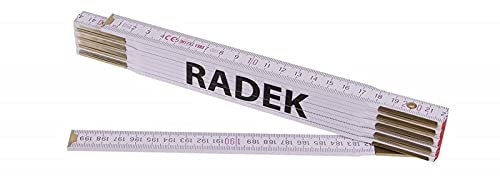 LEVIOR - Metro plegable (escala de eslabones) 2 m RADEK (profesional, blanco, madera).