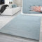 Hochflor Teppich Wohnzimmer Kunstfell Super Softes Kaninchenfell Imitat Türkis, Größe:Ø 80 cm Rund