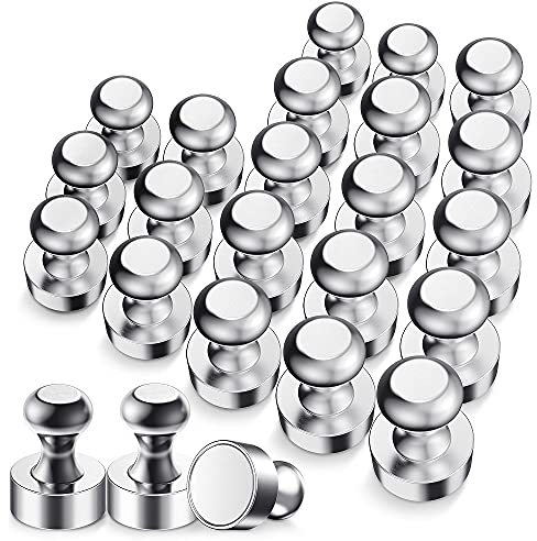 BUSATIA 24 Stück Magnete mit Aufbewahrungs Box, 12 x 16mm Mini Magnete Klein N52 Supermagnete für Magnettafel, Whiteboard, Pinnwand