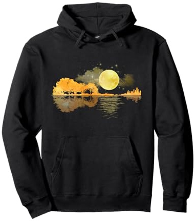 Chitarra Acustica Natura Luna Acoustic Guitar Chitarrista Felpa con Cappuccio