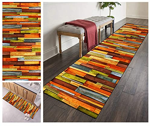 ZVEZVI Teppich Läufer Flur Küche rutschfest Waschbar Grau und Schwarz Geometrische Muster 40x60cm Modern rutschfest Waschbar Vintage Kücheläufer Teppichläufer Polyester Meterware Anpassbar