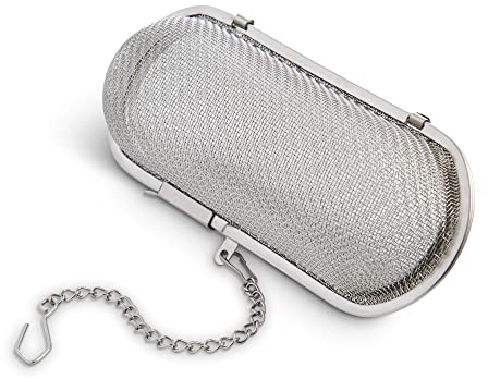 HIC Kitchen Herb Infuser Pod, 18/8 Stainless Steel Mesh, For Herbs, Spices, and Loose Teas