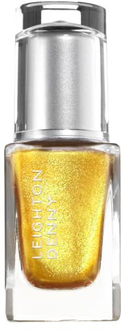 LEIGHTON DENNY Nail Polish - Crazy For You - 75% Plant-Based Nail Varnish - Vegan - 12ml, Lemon Glitter