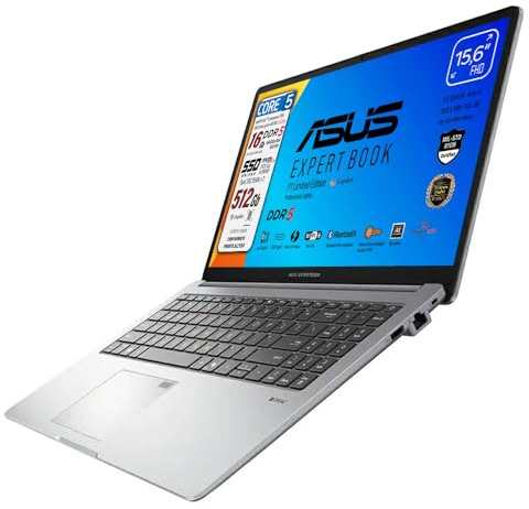 ASUS Notebok, Intel Core 5 210H 8Core, Ram DDR5 16Gb, SSD Pci Nvme da 512Gb (256Gb x 2), Display IPS 15,6 FHD, Wi-FI 6, Display port, lan Rj45, Bt, fingerprint, Ready to use